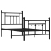 Estructura cama sin colchón con estribo metal negro 90x190 cm