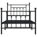 Estructura cama sin colchón con estribo metal negro 90x190 cm