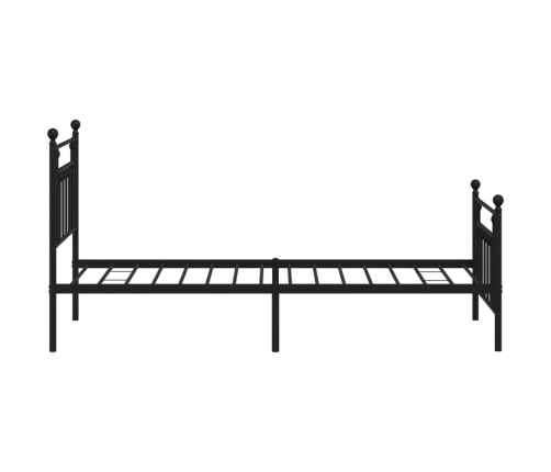 Estructura cama sin colchón con estribo metal negro 90x190 cm
