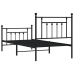 Estructura cama sin colchón con estribo metal negro 90x190 cm
