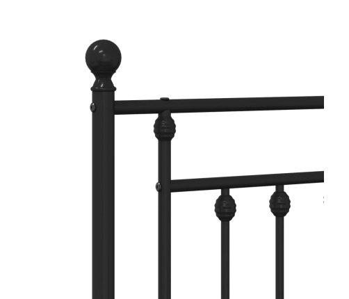 Estructura cama sin colchón con estribo metal negro 90x190 cm