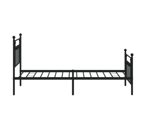 Estructura cama sin colchón con estribo metal negro 100x190 cm