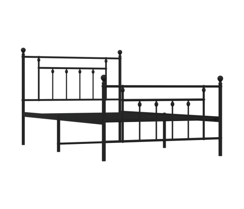 Estructura cama sin colchón con estribo metal negro 107x203 cm