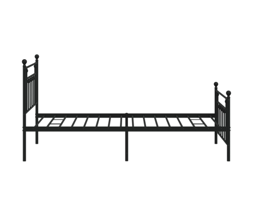 Estructura cama sin colchón con estribo metal negro 107x203 cm