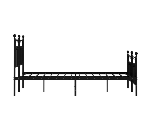 Estructura cama sin colchón con estribo metal negro 120x190 cm