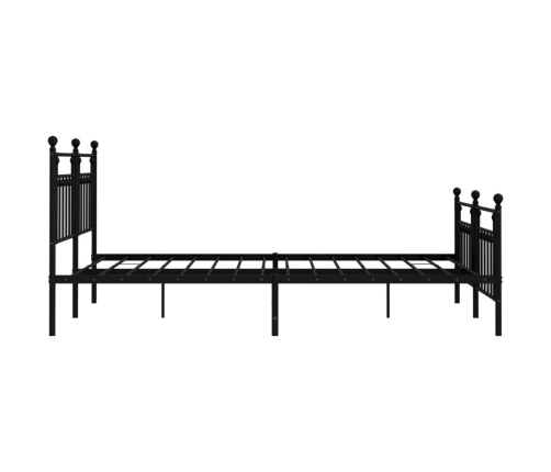 Estructura cama sin colchón con estribo metal negro 160x200 cm