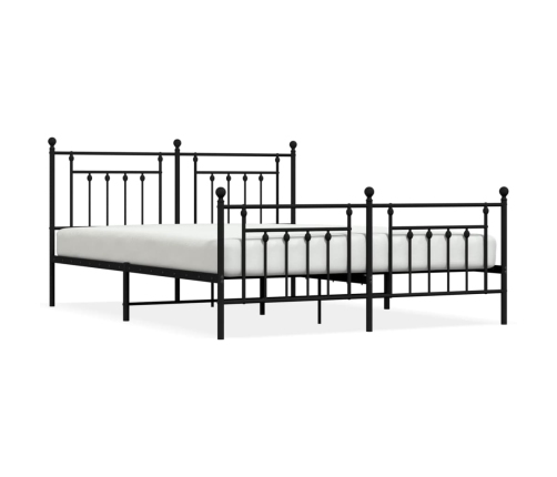 Estructura cama sin colchón con estribo metal negro 180x200 cm