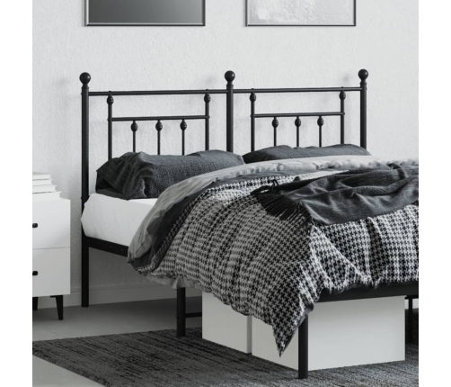 Cabecero de metal negro 140 cm