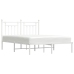 Estructura cama sin colchón con cabecero metal blanco 140x200cm