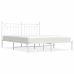 Estructura cama sin colchón con cabecero metal blanco 183x213cm