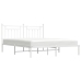 Estructura cama sin colchón con cabecero metal blanco 183x213cm