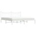 Estructura cama sin colchón con cabecero metal blanco 193x203cm