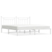 Estructura cama sin colchón con cabecero metal blanco 200x200cm