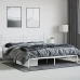 Estructura cama sin colchón con cabecero metal blanco 200x200cm