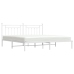 Estructura cama sin colchón con cabecero metal blanco 200x200cm