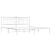 Estructura cama sin colchón con cabecero metal blanco 200x200cm
