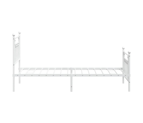 Estructura cama sin colchón con estribo metal blanco 80x200 cm