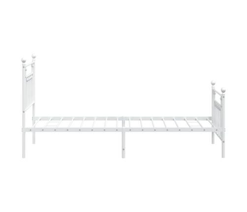 Estructura cama sin colchón con estribo metal blanco 90x200 cm