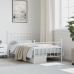 Estructura cama sin colchón con estribo metal blanco 100x190 cm