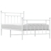 Estructura cama sin colchón con estribo metal blanco 100x190 cm