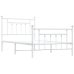 Estructura cama sin colchón con estribo metal blanco 100x190 cm