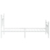 Estructura cama sin colchón con estribo metal blanco 100x190 cm