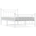 Estructura cama sin colchón con estribo metal blanco 107x203 cm