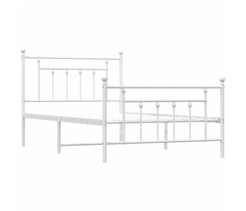 Estructura cama sin colchón con estribo metal blanco 107x203 cm