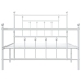 Estructura cama sin colchón con estribo metal blanco 107x203 cm