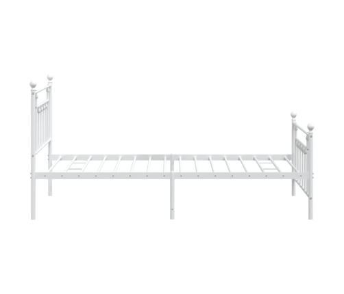 Estructura cama sin colchón con estribo metal blanco 107x203 cm