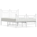 Estructura cama sin colchón con estribo metal blanco 120x190 cm