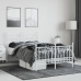 Estructura cama sin colchón con estribo metal blanco 120x190 cm