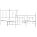 Estructura cama sin colchón con estribo metal blanco 120x190 cm