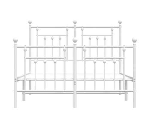 Estructura cama sin colchón con estribo metal blanco 120x190 cm