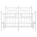 Estructura cama sin colchón con estribo metal blanco 120x190 cm