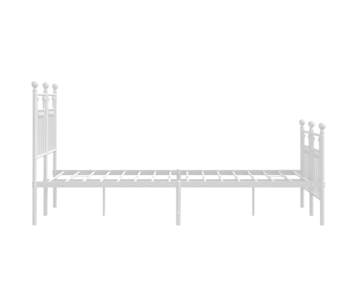 Estructura cama sin colchón con estribo metal blanco 120x190 cm