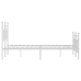 Estructura cama sin colchón con estribo metal blanco 120x190 cm