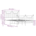 Estructura cama sin colchón con estribo metal blanco 120x190 cm