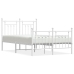 Estructura cama sin colchón con estribo metal blanco 135x190 cm