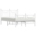 Estructura cama sin colchón con estribo metal blanco 135x190 cm