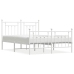 Estructura cama sin colchón con estribo metal blanco 140x190 cm