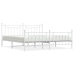 Estructura cama sin colchón con estribo metal blanco 193x203 cm