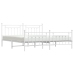 Estructura cama sin colchón con estribo metal blanco 193x203 cm