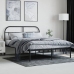 Estructura cama sin colchón con cabecero metal negro 140x200 cm