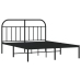 Estructura cama sin colchón con cabecero metal negro 140x200 cm