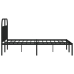 Estructura cama sin colchón con cabecero metal negro 140x200 cm