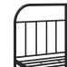 Estructura cama sin colchón con cabecero metal negro 140x200 cm