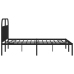 Estructura cama sin colchón con cabecero metal negro 183x213 cm