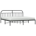 Estructura cama sin colchón con cabecero metal negro 193x203 cm