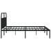 Estructura cama sin colchón con cabecero metal negro 193x203 cm